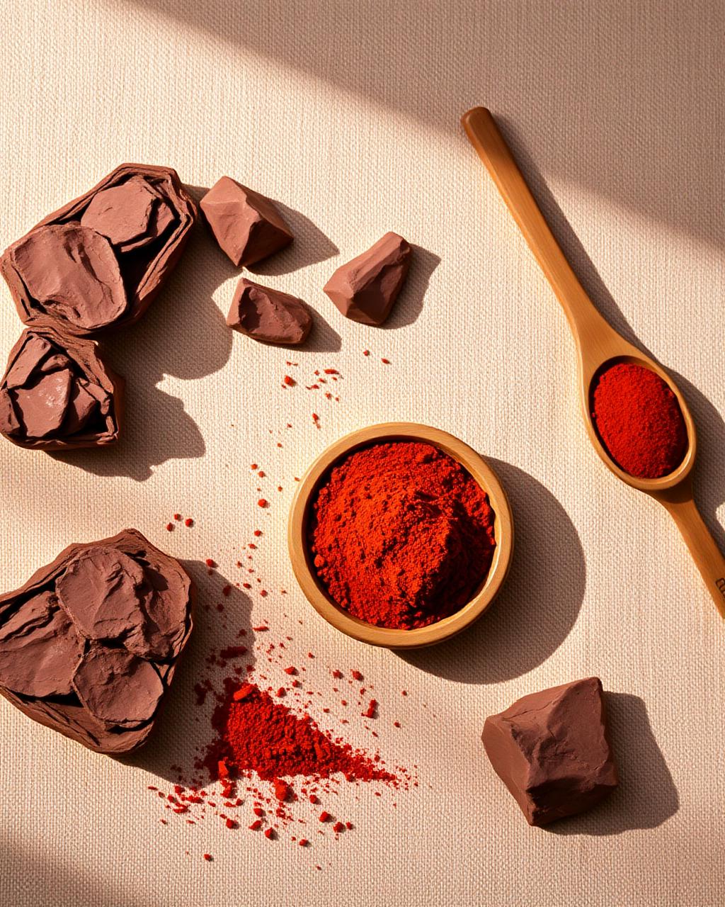 Ingrédients naturels Argile Rouge Montmorillonite
