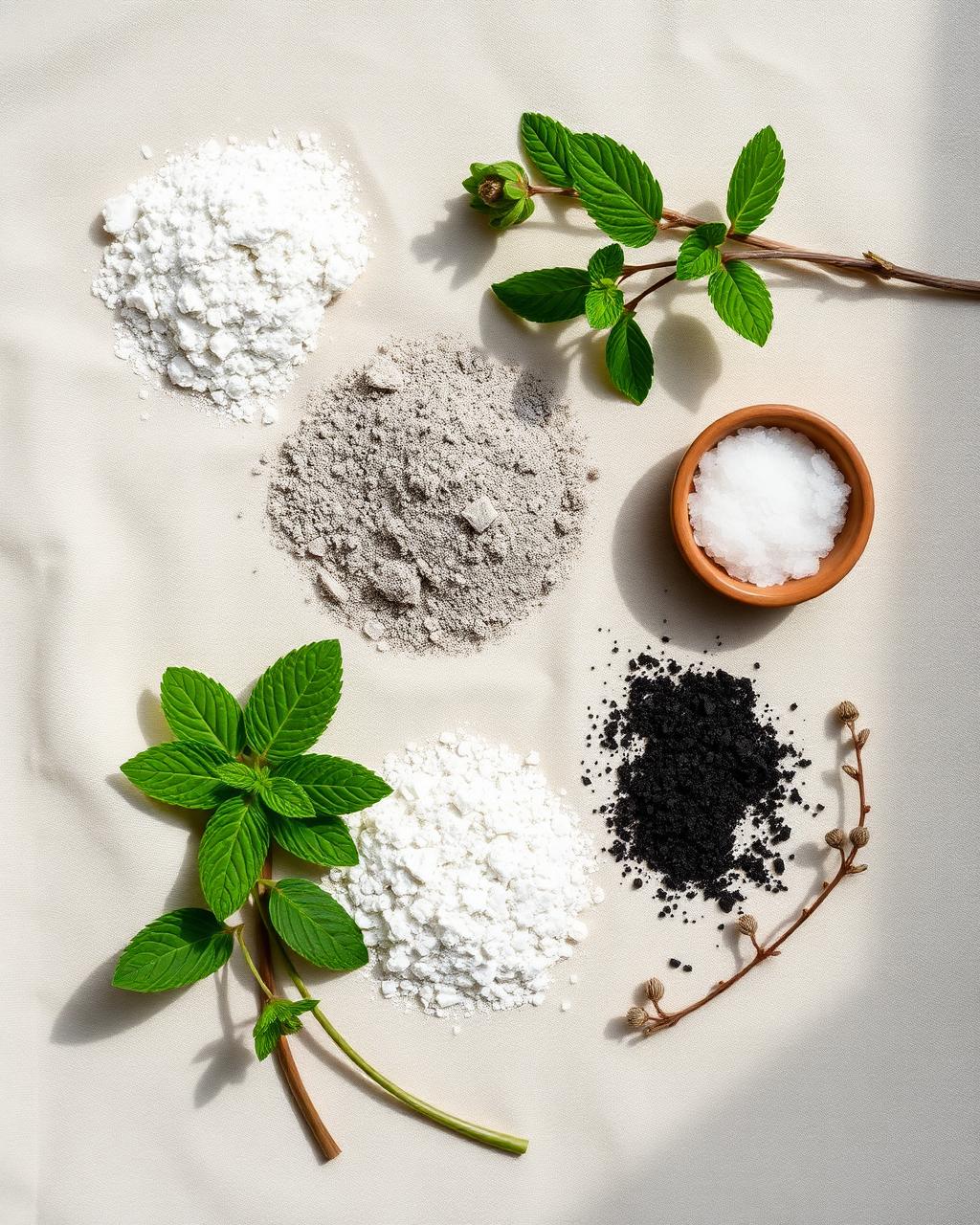 Ingrédients naturels Poudre de Dentifrice Charbon Actif & Menthe Verte