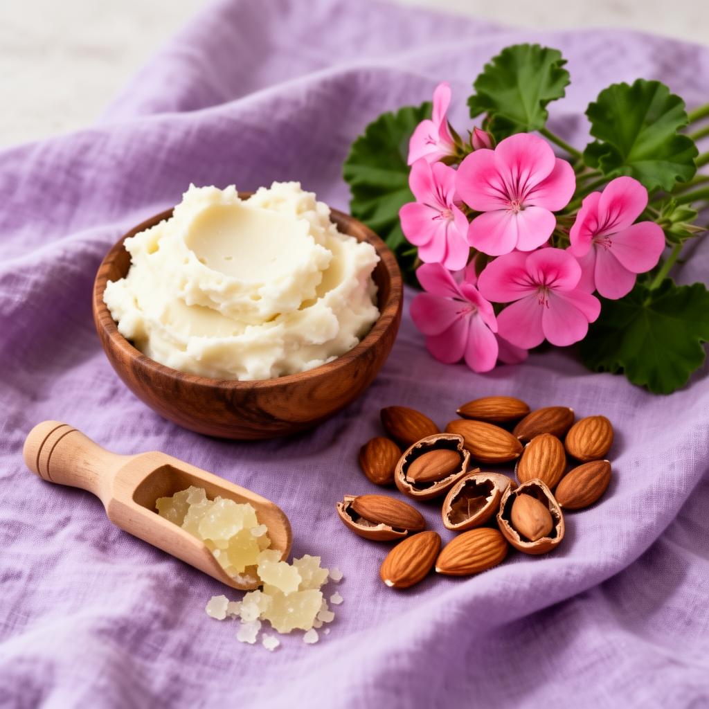 Ingrédients naturels Crème Mains Sèches Géranium Rosat