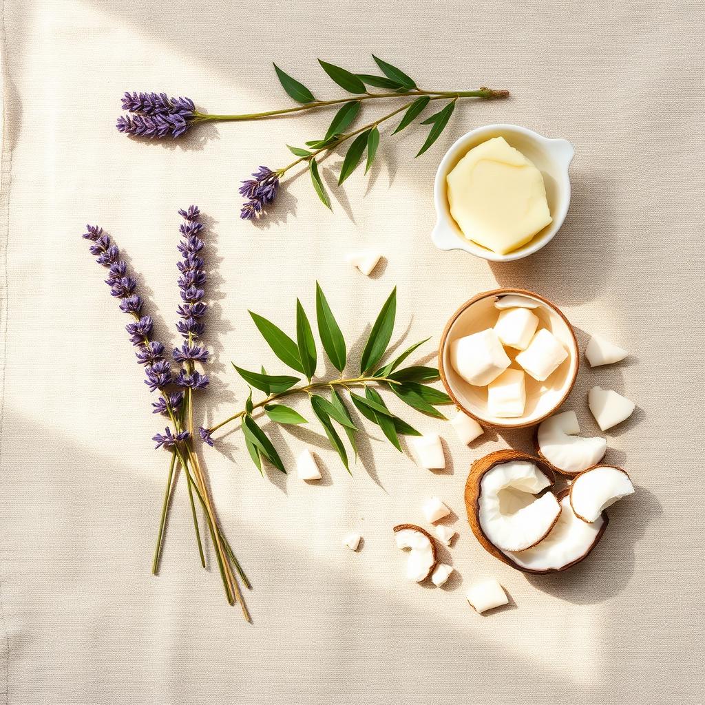 Ingrédients naturels Shampoing Solide Lavande & Tea Tree